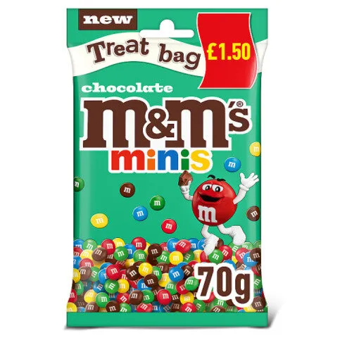 M&M's Minis Bites Milk Chocolate Treat Bag 70g