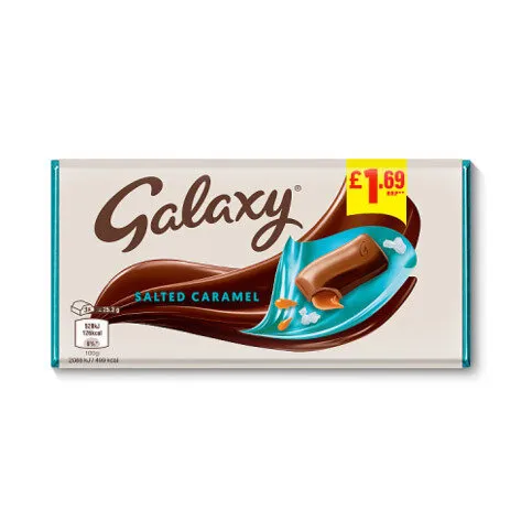 Galaxy Salted Caramel & Milk Chocolate Block Bar £1.69 PMP 135g

