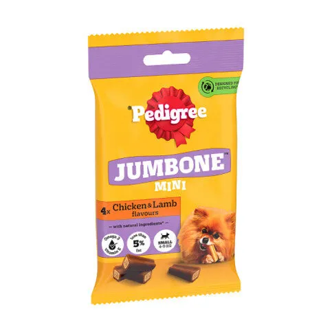 PEDIGREE® JUMBONE Small Dog Treats Chicken and Lamb 4 Chews