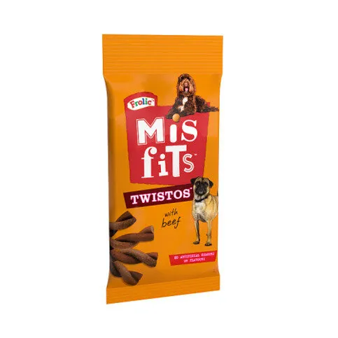 Misfits Twistos Dog Treats with Beef 105g