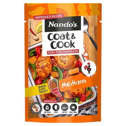 Nando's Coat & Cook Medium Peri-Peri Marinade 120g