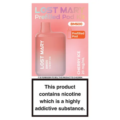 Lost Mary BM600 Cherry Ice Prefilled Pod Kit 20mg/ml