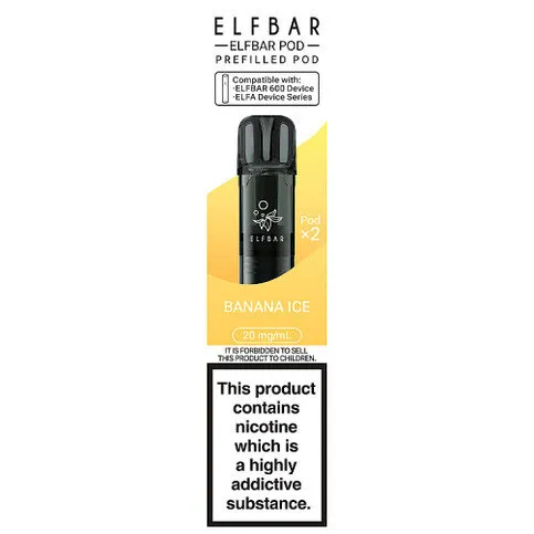 Elfbar 2 Banana Ice Prefilled Pod 20mg/ml