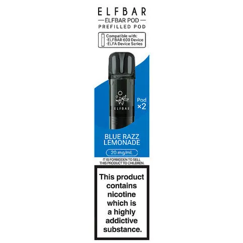 Elfbar 2 Blue Razz Lemonade Prefilled Pods 20mg/ml