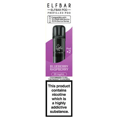 Elfbar 2 Blueberry Raspberry Prefilled Pod 20mg/ml