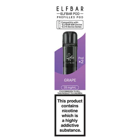 Elfbar 2 Pod Prefilled Pod Grape 20mg/ml