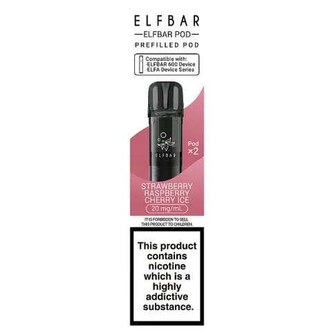 Elfbar Strawberry Raspberry Cherry Ice 2 Prefilled Pod