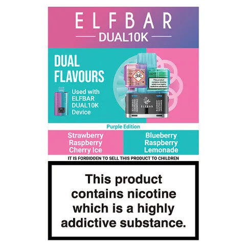 Elf Bar Dual 10K Refill Pack Purple Edition