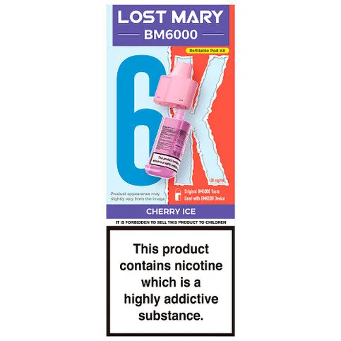 Lost Mary BM6000 Cherry Ice Refillable Pod Kit 20mg/ml