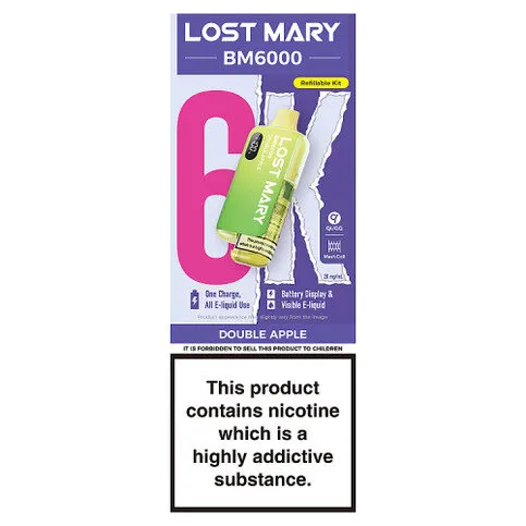 Lost Mary BM6000 Double Apple Refillable Kit 20mg/ml