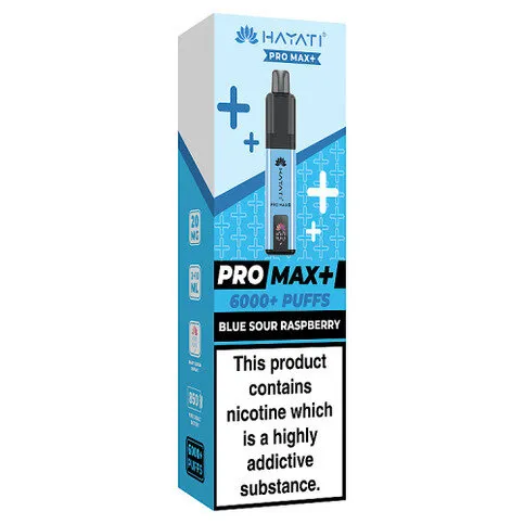 Hayati Pro Max Plus 6000 Puffs Prefilled Vape Kit Blue Sour Raspberry