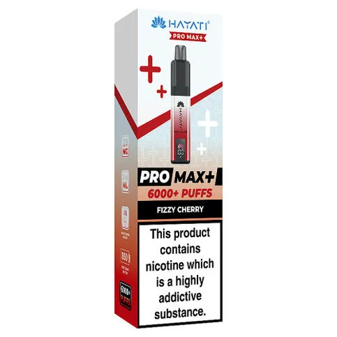 Hayati Pro Max Plus 6000 Puffs Prefilled Vape Kit Fizzy Cherry 20mg