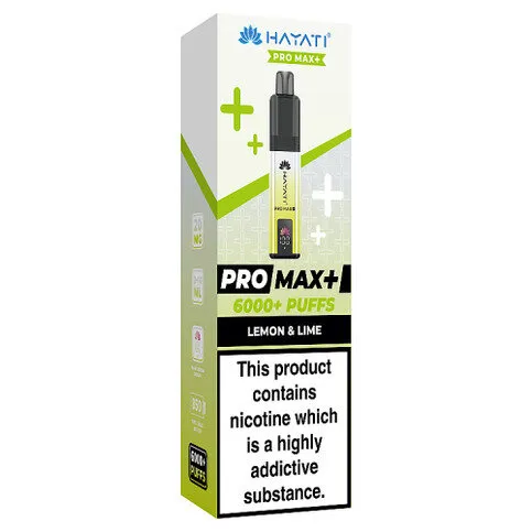 Hayati Pro Max Plus 6000 Puffs Prefilled Vape Kit Lemon & Lime 20mg