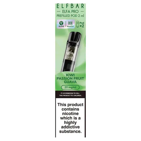 Elfbar 2 Elfa Pro Prefilled Pod Kiwi Passion Fruit Guava 2ml