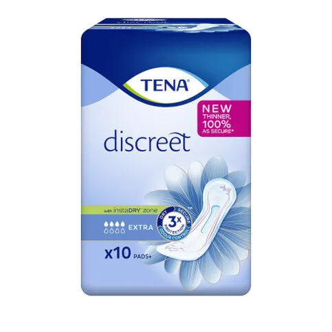 TENA Discreet Extra incontinence Pads 10 pack 