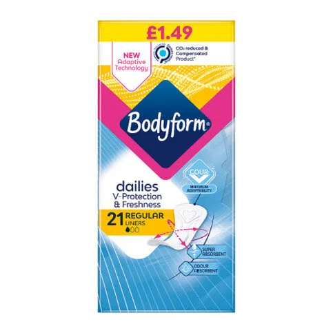 BODYFORM - DAILIES MULTISTYLE NORMAL LINERS PM1.49 21S