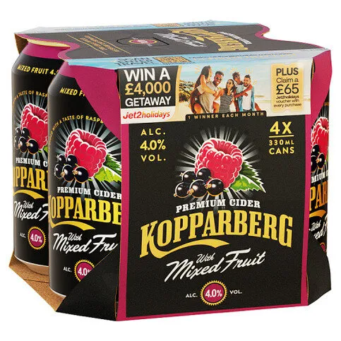 Kopparberg Premium Cider with Mixed Fruit 4 x 330ml