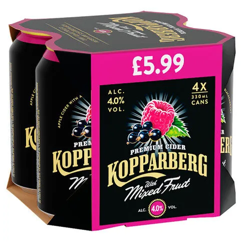 Kopparberg Premium Cider with Mixed Fruit 4 x 330ml