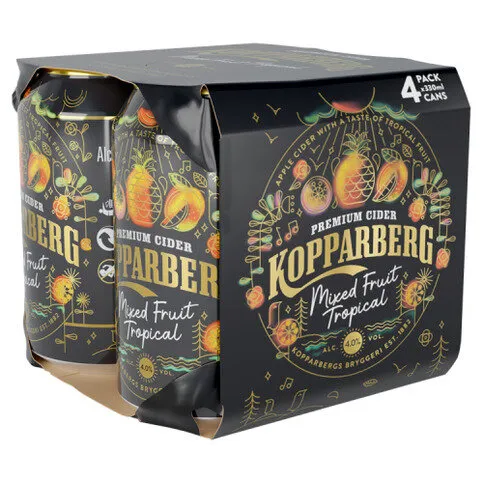 Kopparberg Premium Cider Mixed Fruit Tropical 4 x 330ml