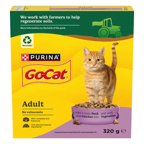 GO-CAT Chicken and Duck Dry Cat Food 320g