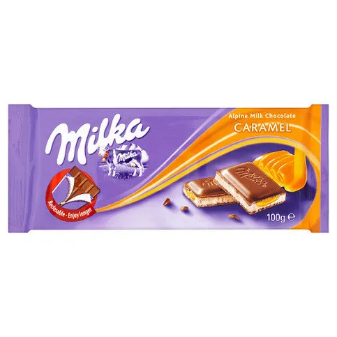 Milka Alpine Milk Chocolate CARAMEL 100g