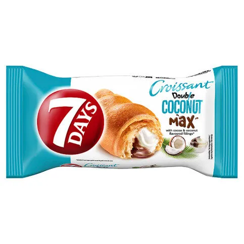 7 Days Croissant Double Coconut Max with Cocoa & Coconut Flavoured Fillings 80g