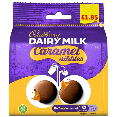 Cadbury Dairy Milk Caramel Nibbles Chocolate Bag 85 g