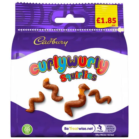 Cadbury Curlywurly Squirlies Chocolate 85g