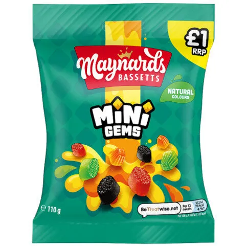 Maynards Bassetts Mini Gems Candy 110g