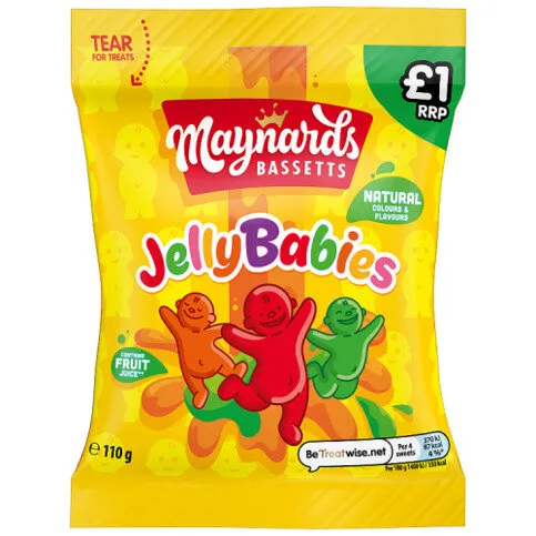 Maynards Bassetts Jelly Babies Candy 110g