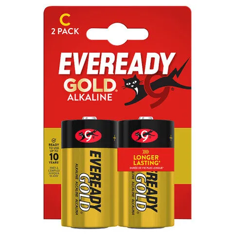 Eveready Gold  Alkaline C 2 Pack