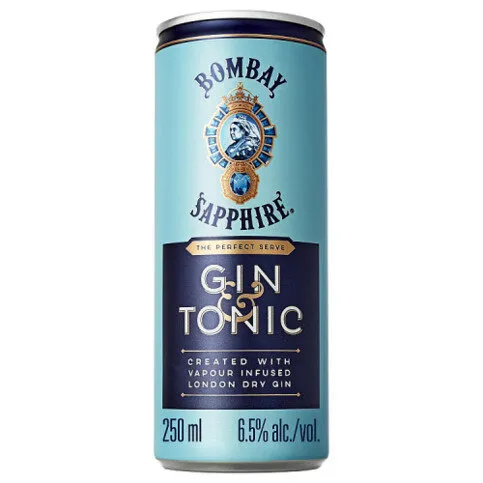 Bombay Sapphire Gin & Tonic Premix Cocktail, 25cl