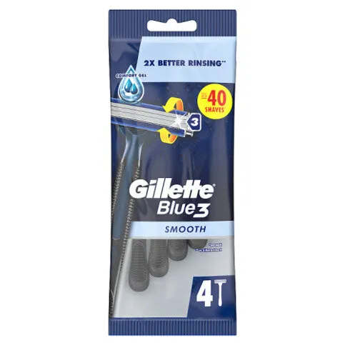 Gillette Blue3 Men's Disposable Razors x4