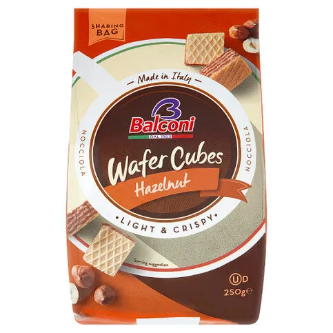 Balconi Wafer Cubes Hazelnuts 250g