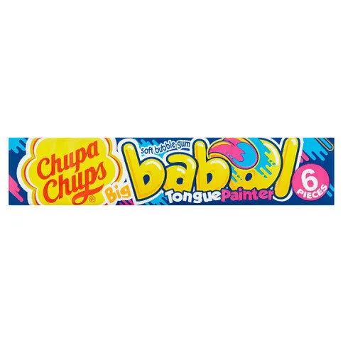 Chupa Chups Big Babol Blue Raspberry Flavour Soft Bubble Gum 6 Pieces 27.6g