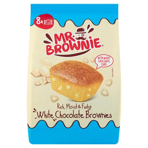 Mr. Brownie 8 White Chocolate Brownies 200g