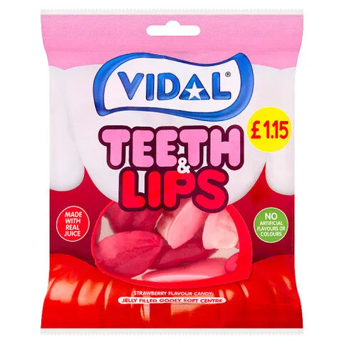 Vidal Teeth & Lips Strawberry Flavour Candy 140g