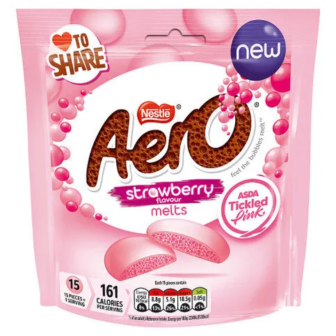 Aero Strawberry Flavour Melts 86g