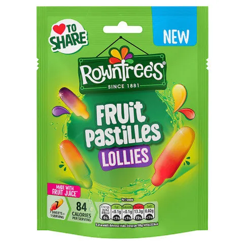 Rowntree's Fruit Pastilles Lollies 130g