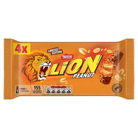Lion Limited Edition Peanut Bars 4 x 31g (124g)