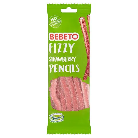 Bebeto Fizzy Strawberry Pencils 160g