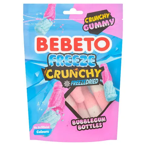 Bebeto Freeze Crunchy Freezedried Bubblegum Bottles 35g