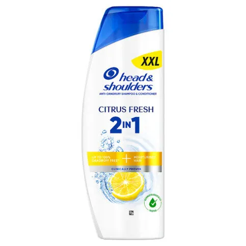 Head & Shoulders Citrus Fresh 2in1 Anti-Dandruff Shampoo and Conditioner 330ml. Dandruff Free Hair