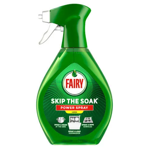 Fairy Skip The Soak Power Spray Lemon 650ml, Dish & Kitchen Spray, Pre-Treatment,