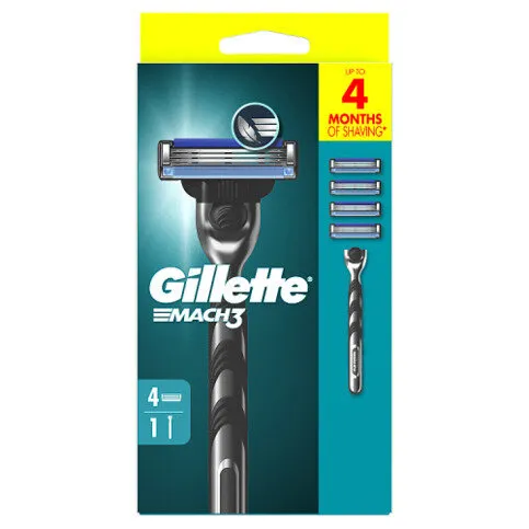 GILLETTE MACH3 KIT & 4 BLADES EACH