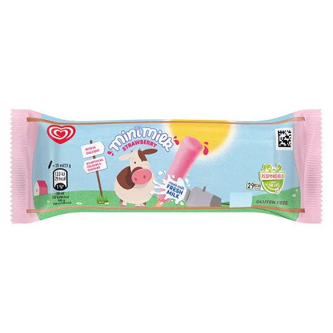 Heartbrand Mini Milk Ice Cream Lolly Strawberry 35 ml 