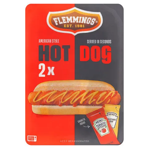 Flemmings 2 American Style Hotdog 218g