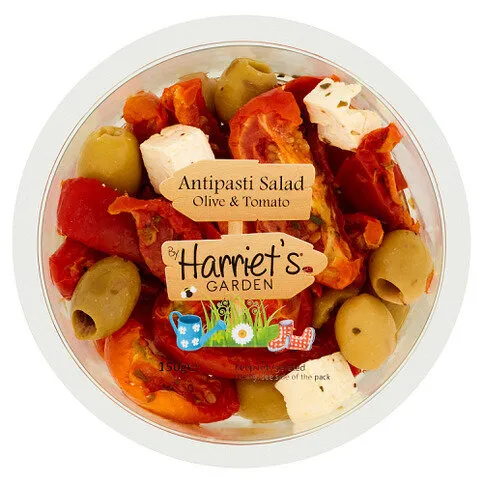 Harriet's Garden Antipasti Salad Olive & Tomato 150g