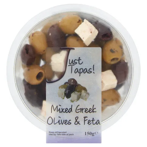 Just Tapas! Mixed Greek Olives & Feta 150g