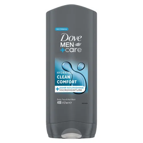 Dove Men+Care Hydrating 3-in-1 Hair, Face and Body Wash Clean Comfort 400 ml 